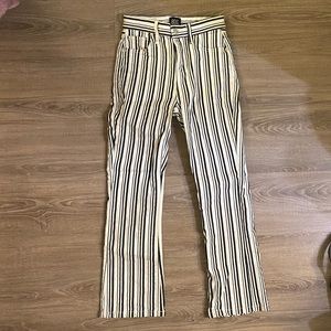 black and white striped BDG jeans